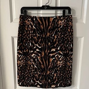 Talbots Animal Print Pencil Skirt  Size 4